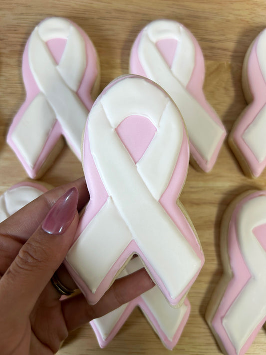 Cancer Ribbon Sugar Cookies